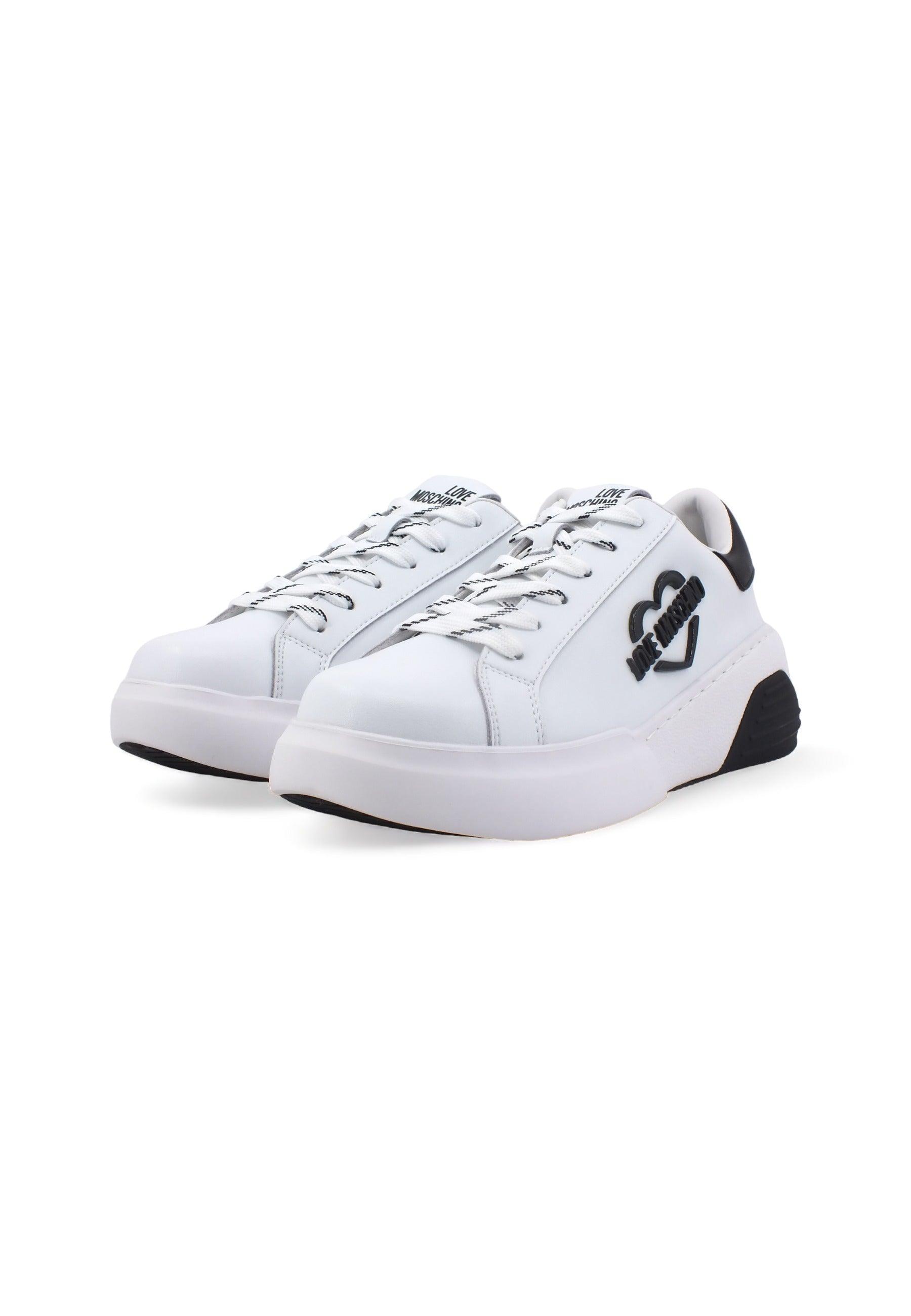 LOVE MOSCHINO Sneaker Donna Bicolor Bianco Nero JA15105G1HIA110A - Sandrini Calzature e Abbigliamento