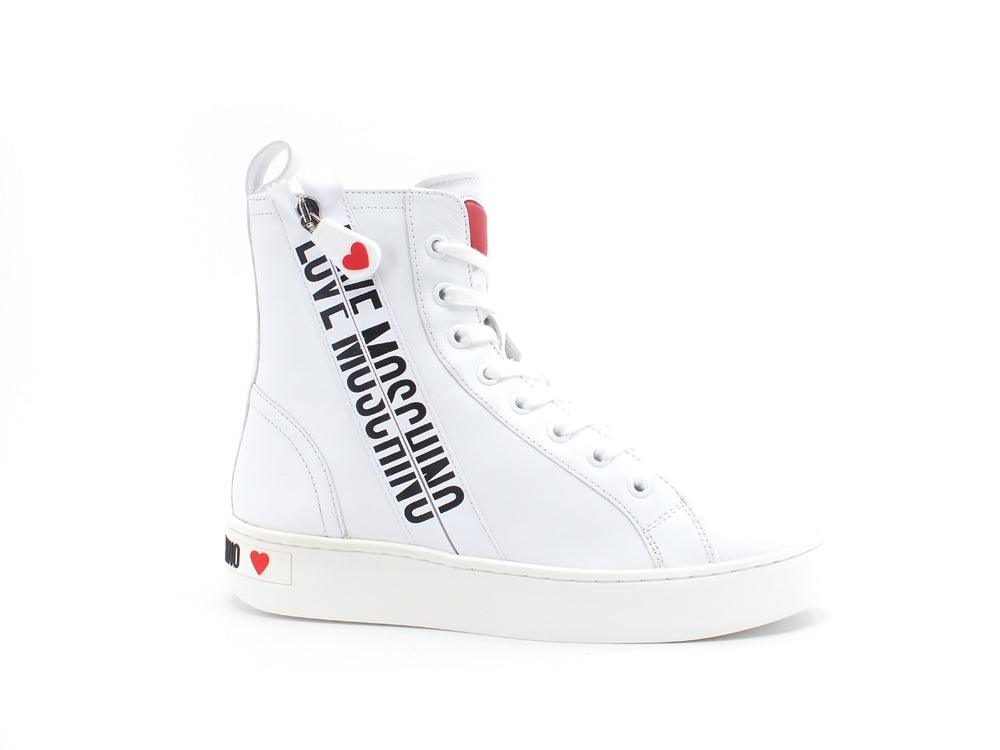 LOVE MOSCHINO Sneaker Hi Logo Bianco JA15063G0DIA0100 - Sandrini Calzature e Abbigliamento