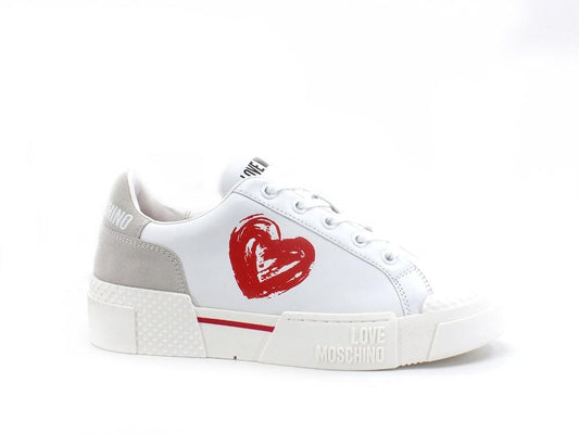 LOVE MOSCHINO Sneaker Ox Platform Cuore White JA15445G0DIAC10A - Sandrini Calzature e Abbigliamento