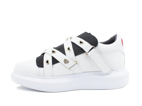 LOVE MOSCHINO Sneaker Platform Cinturini Bianco JA15484G0BJA0100 - Sandrini Calzature e Abbigliamento