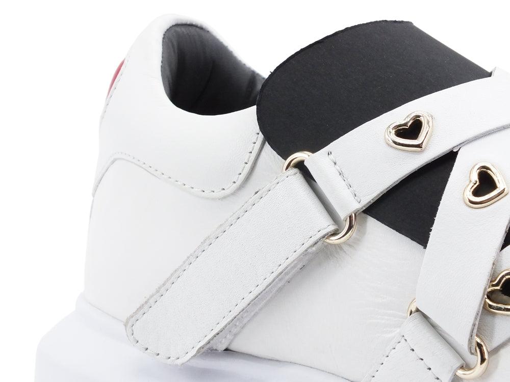 LOVE MOSCHINO Sneaker Platform Cinturini Bianco JA15484G0BJA0100 - Sandrini Calzature e Abbigliamento
