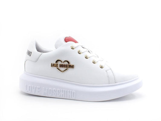 LOVE MOSCHINO Sneaker Platform Logo Bianco JA15204G0DIA0100 - Sandrini Calzature e Abbigliamento