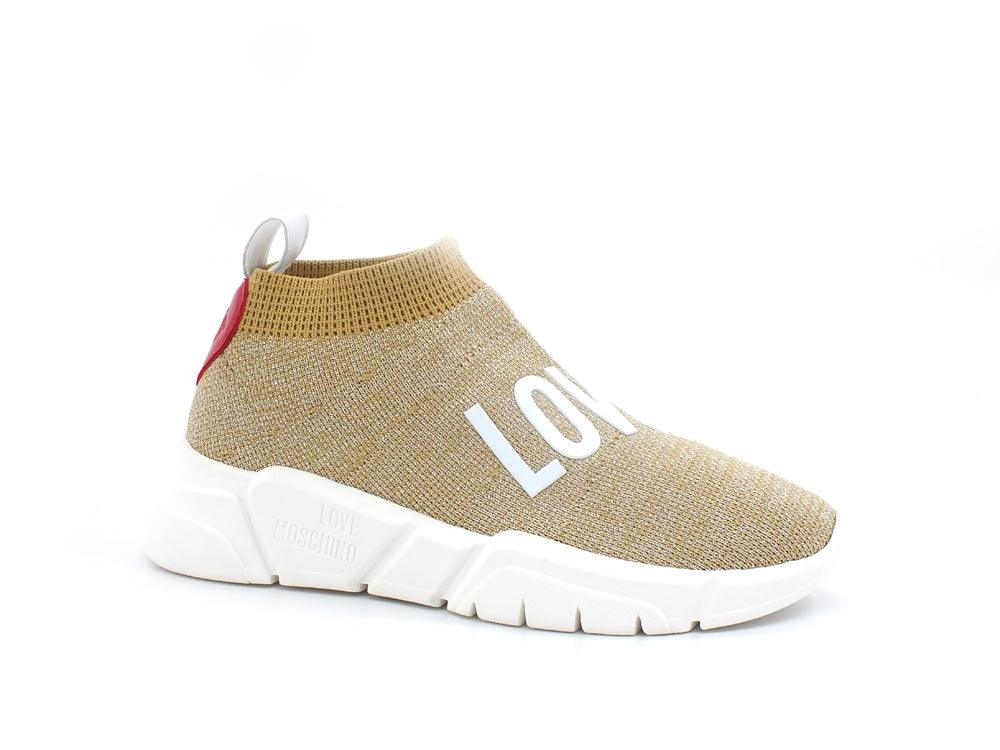 LOVE MOSCHINO Sneaker Running Socks Calzino Elastic Platino JA15113G1EIZ9900 - Sandrini Calzature e Abbigliamento