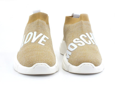 LOVE MOSCHINO Sneaker Running Socks Calzino Elastic Platino JA15113G1EIZ9900 - Sandrini Calzature e Abbigliamento