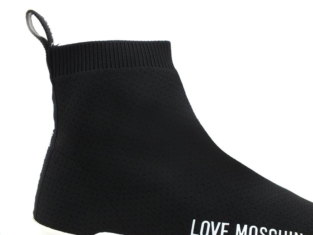 LOVE MOSCHINO Sneaker Running Socks Elastic Nero JA15343G1EIZ4000 - Sandrini Calzature e Abbigliamento