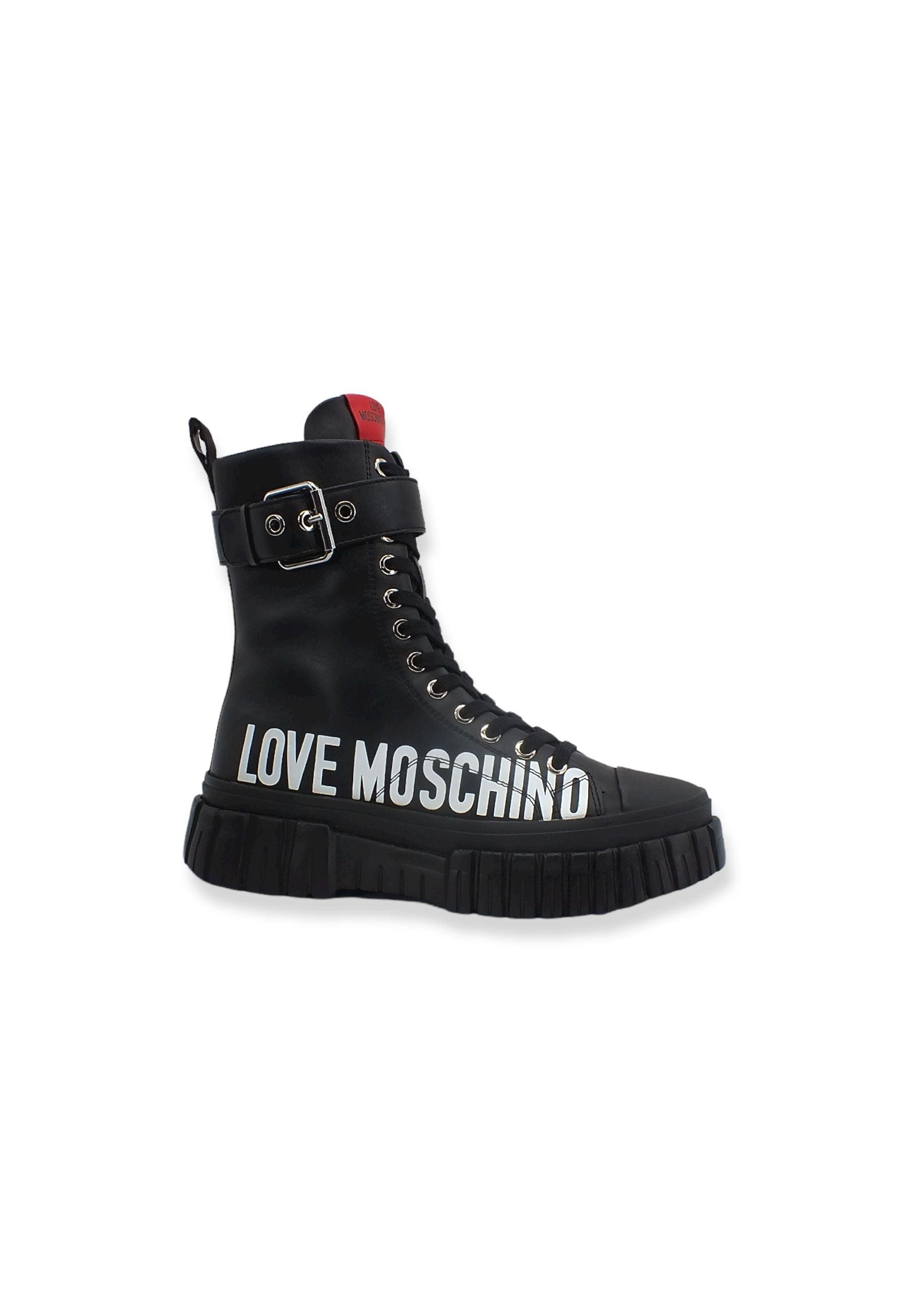 LOVE MOSCHINO Stivaletto Anfibio Donna Nero JA15695G1FIA0000 - Sandrini Calzature e Abbigliamento