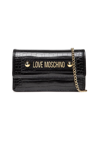 LOVE MOSCHINO Tracolla Crossbody Croco Nero JC4432PP0FKS0000 - Sandrini Calzature e Abbigliamento