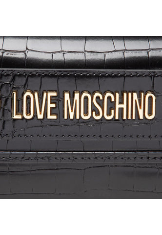 LOVE MOSCHINO Tracolla Crossbody Croco Nero JC4432PP0FKS0000 - Sandrini Calzature e Abbigliamento