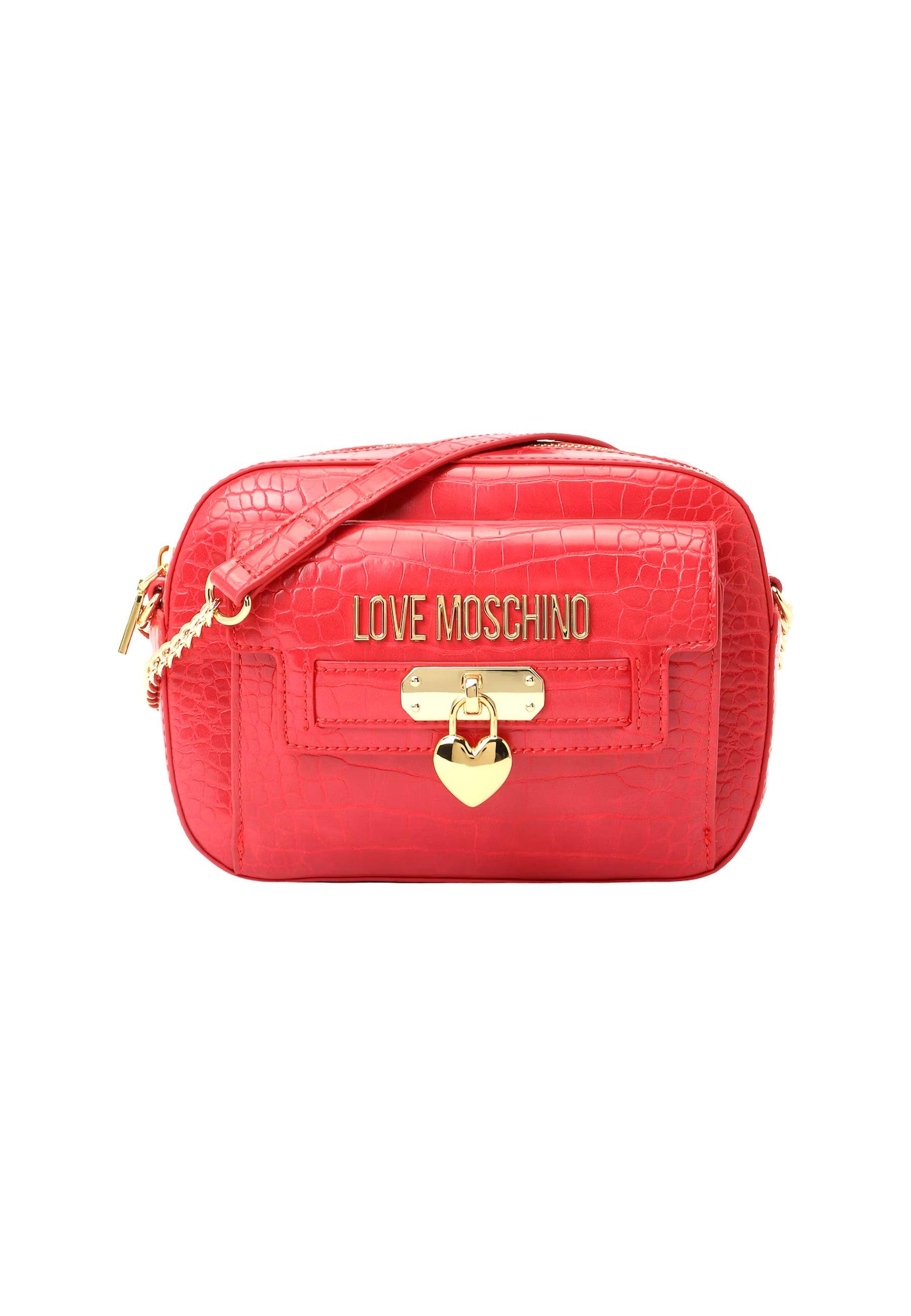 LOVE MOSCHINO Tracolla Crossbody Croco Rosso JC4071PP1FLF0500 - Sandrini Calzature e Abbigliamento