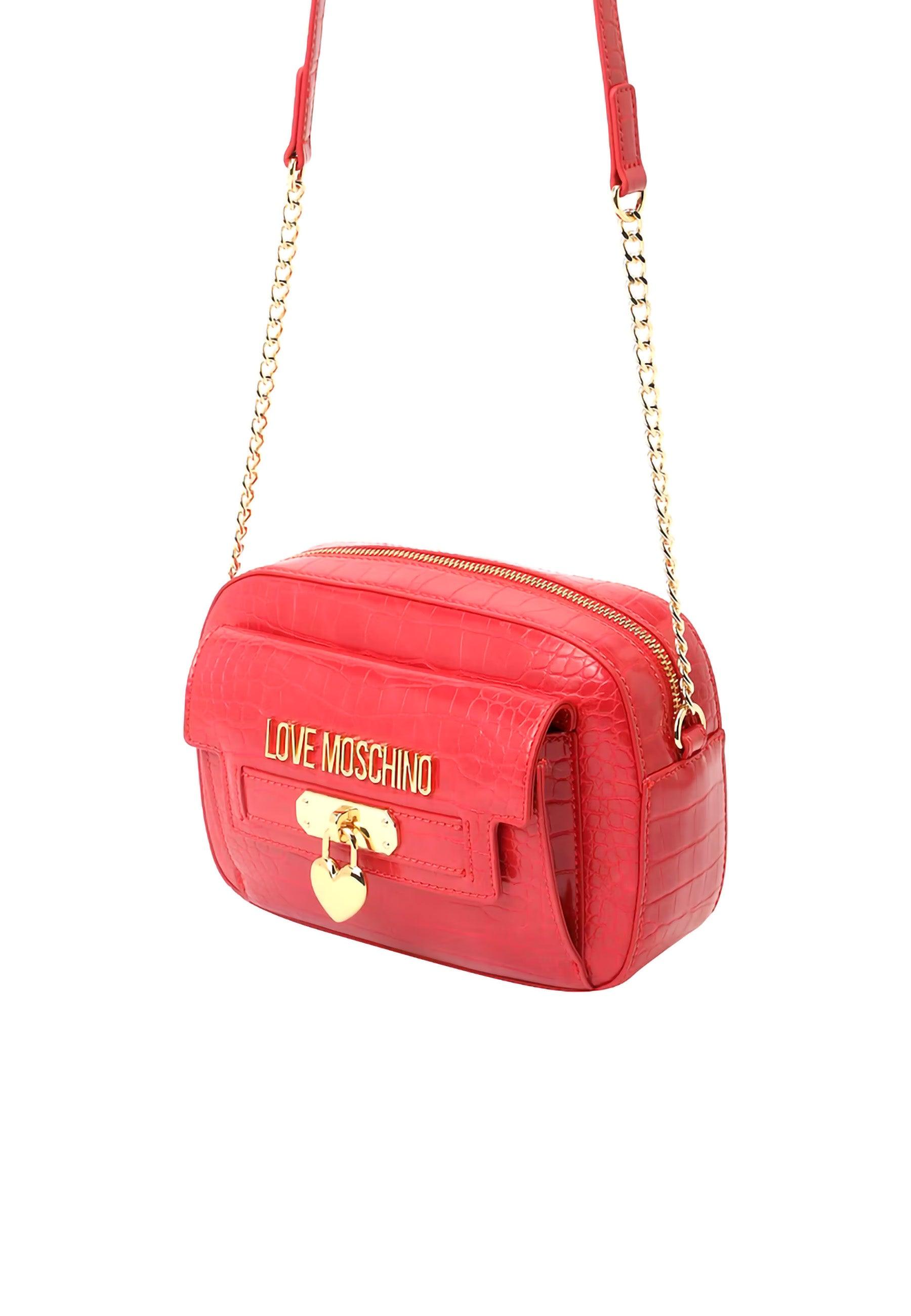 LOVE MOSCHINO Tracolla Crossbody Croco Rosso JC4071PP1FLF0500 - Sandrini Calzature e Abbigliamento