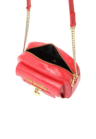 LOVE MOSCHINO Tracolla Crossbody Croco Rosso JC4071PP1FLF0500 - Sandrini Calzature e Abbigliamento