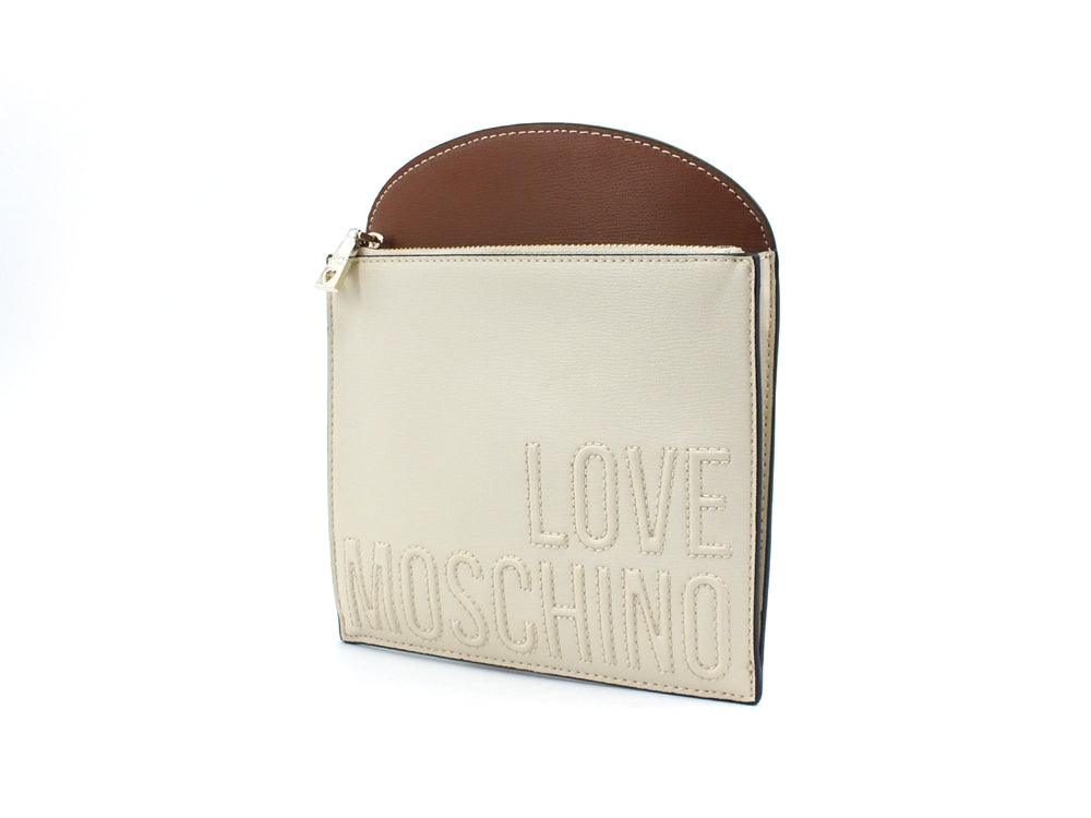 LOVE MOSCHINO Tracolla PU Mix Nero Cuoio Avorio JC4015PP1BLB100B - Sandrini Calzature e Abbigliamento