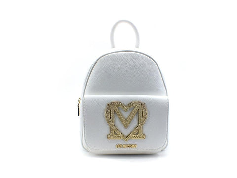 LOVE MOSCHINO Zaino Backpack Logo Cuore Bianco Oro JC4384PP0EKM0100 - Sandrini Calzature e Abbigliamento