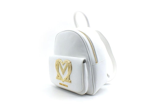 LOVE MOSCHINO Zaino Backpack Logo Cuore Bianco Oro JC4384PP0EKM0100 - Sandrini Calzature e Abbigliamento