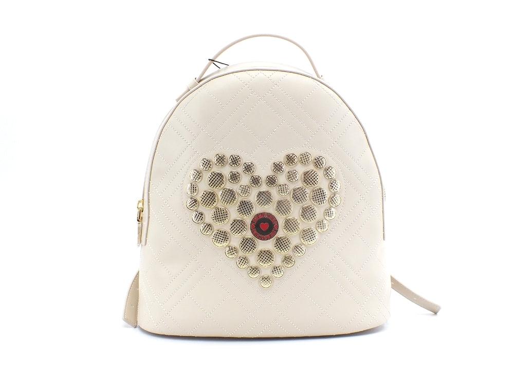 LOVE MOSCHINO Zaino Borchie Cuore Avorio JC4073PP1ELP0110 - Sandrini Calzature e Abbigliamento