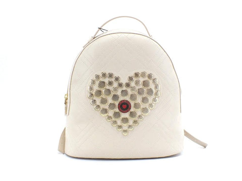 LOVE MOSCHINO Zaino Borchie Cuore Avorio JC4073PP1ELP0110 - Sandrini Calzature e Abbigliamento