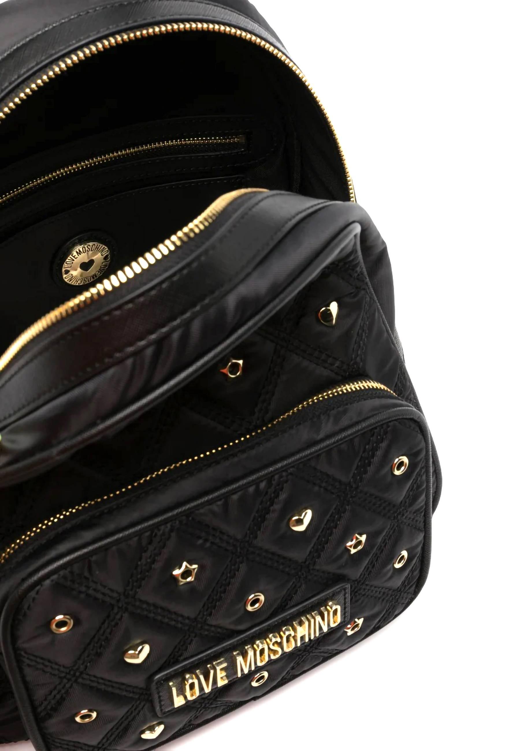 LOVE MOSCHINO Zaino Nylon Donna Nero JC4271PP0GKC100A - Sandrini Calzature e Abbigliamento