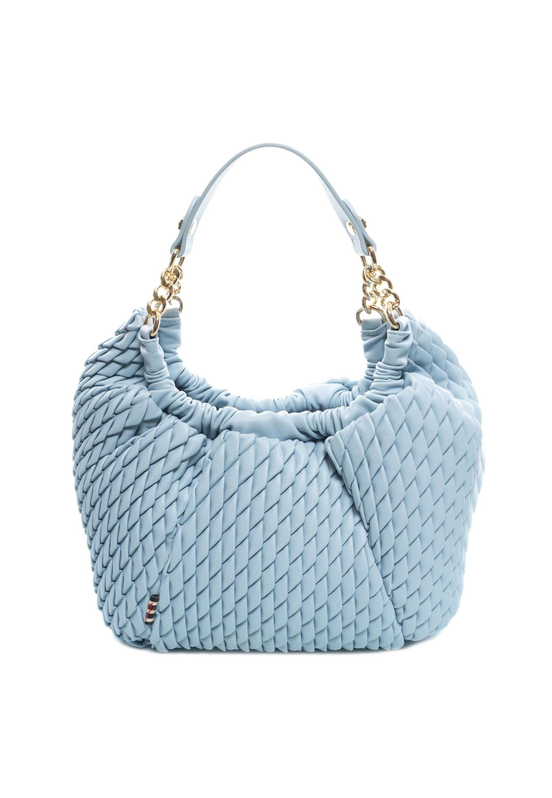 MANILA GRACE Borsa Hobo Small Azzurro Polvere B273EU - Sandrini Calzature e Abbigliamento