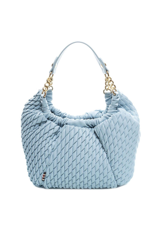 MANILA GRACE Borsa Hobo Small Azzurro Polvere B273EU - Sandrini Calzature e Abbigliamento