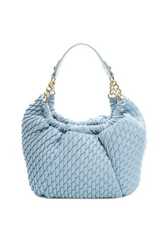MANILA GRACE Borsa Hobo Small Azzurro Polvere B273EU - Sandrini Calzature e Abbigliamento