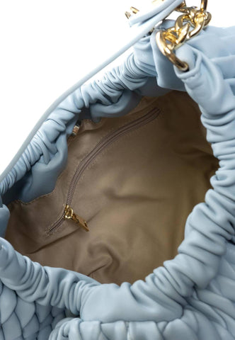 MANILA GRACE Borsa Hobo Small Azzurro Polvere B273EU - Sandrini Calzature e Abbigliamento