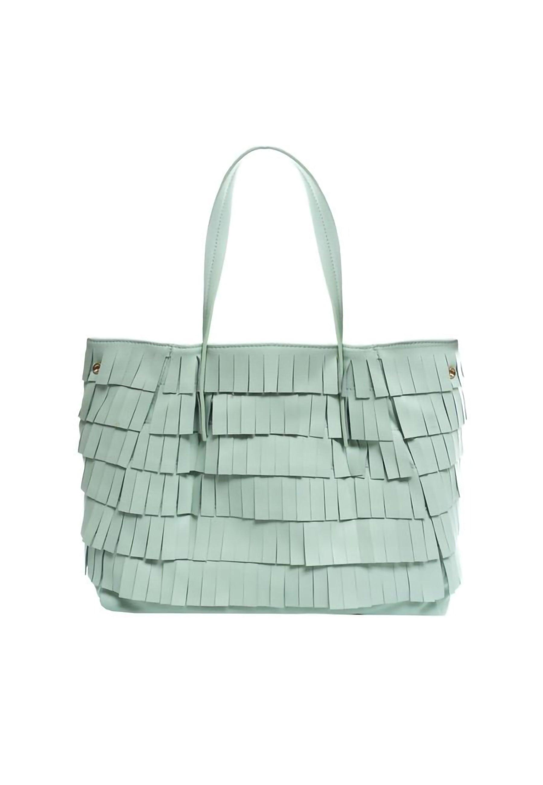 MANILA GRACE Borsa Tote Medium Verde Acqua B204EU - Sandrini Calzature e Abbigliamento