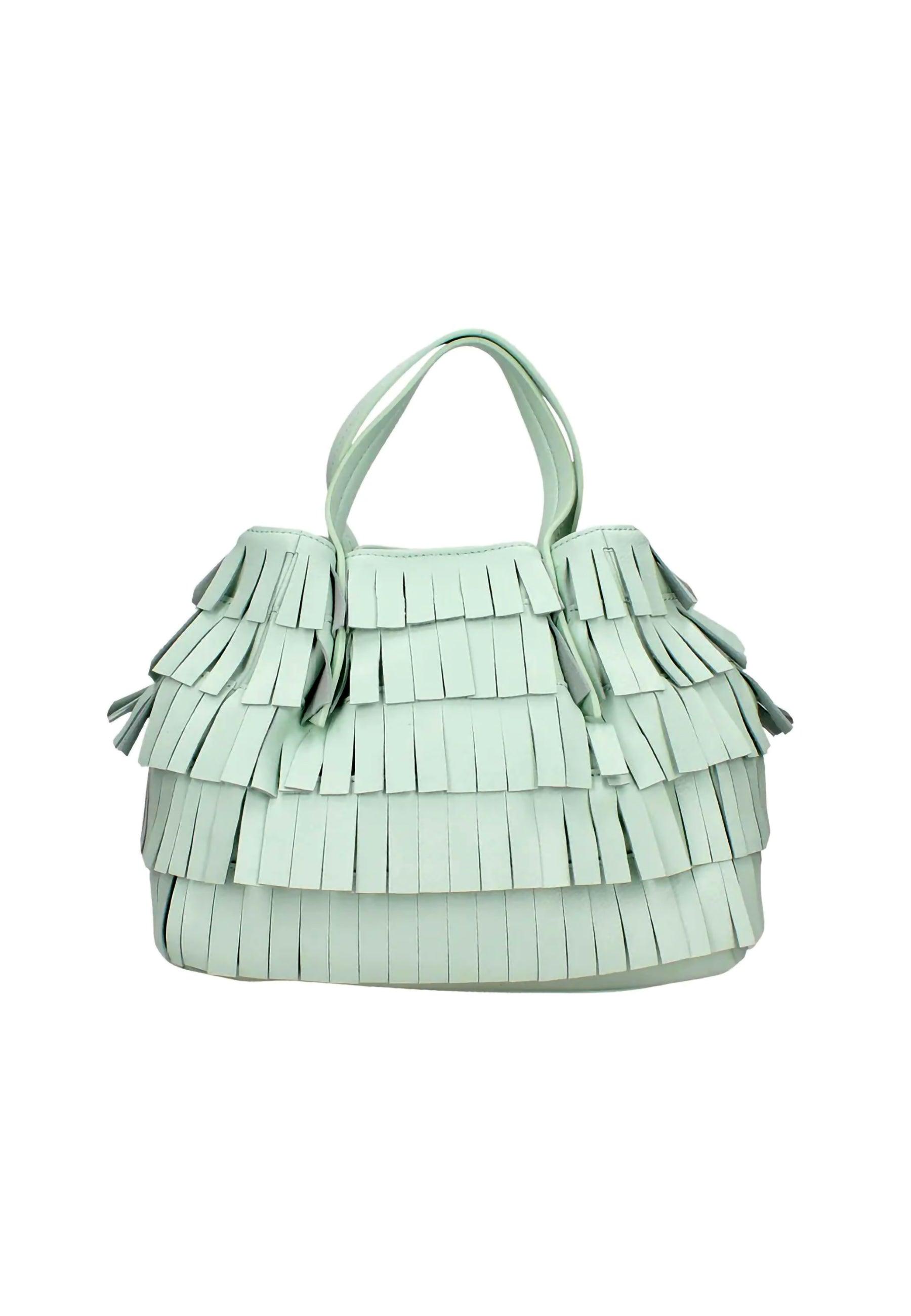 MANILA GRACE Borsa Tote Small Verde Acqua B203EU - Sandrini Calzature e Abbigliamento