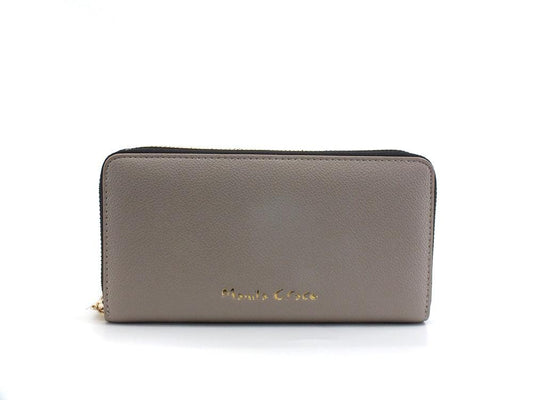 MANILA GRACE Portafoglio Feliss Zip Around Grigio Fango D225 - Sandrini Calzature e Abbigliamento