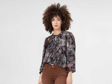 MARKUP Abito Blusa Fantasia Autunno Nero MW66229 - Sandrini Calzature e Abbigliamento