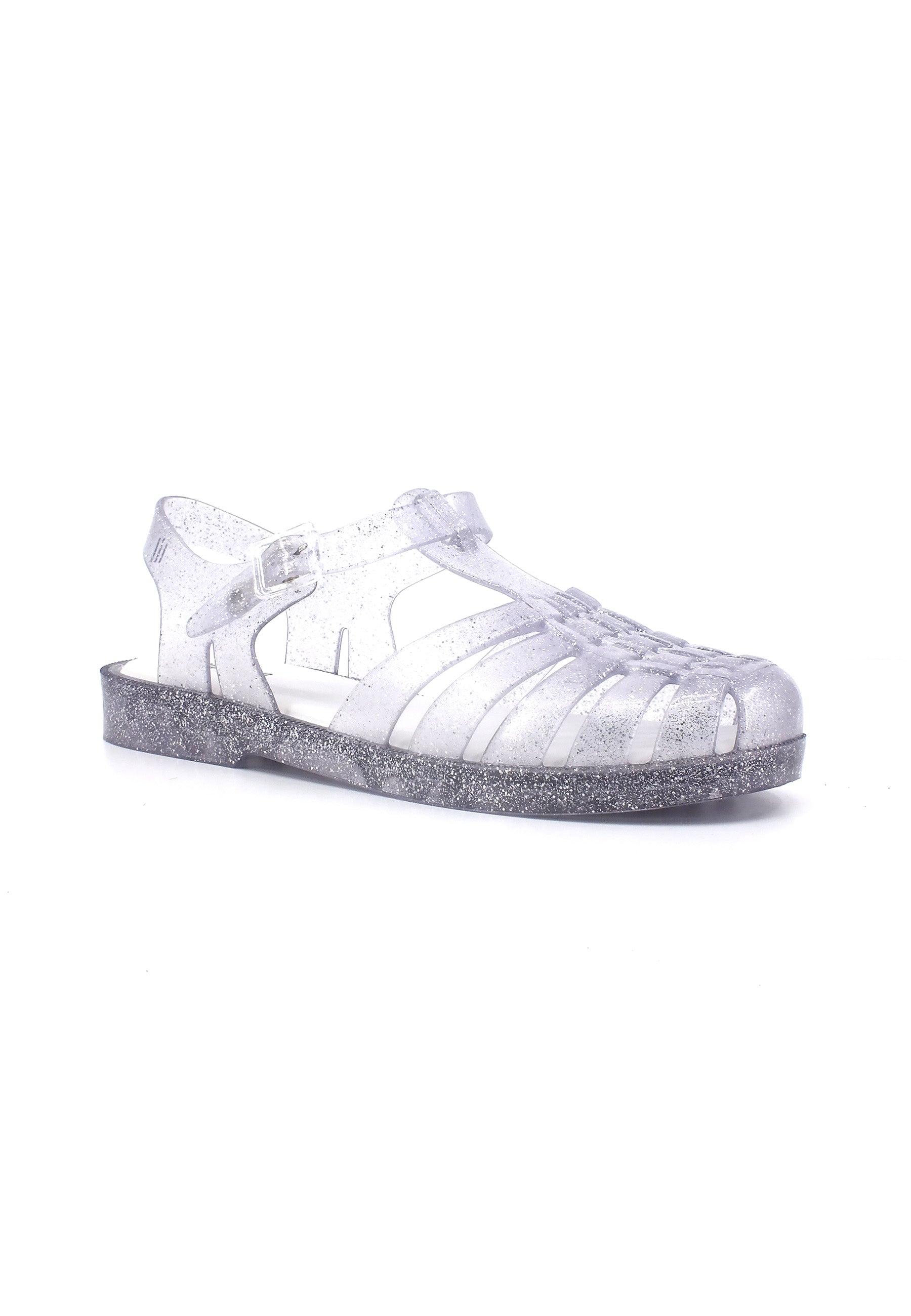 MELISSA Possession Shiny Sandalo Gomma Donna Clear Glitter Grigio 33520 - Sandrini Calzature e Abbigliamento