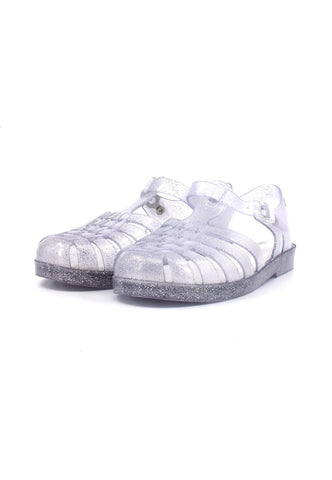 MELISSA Possession Shiny Sandalo Gomma Donna Clear Glitter Grigio 33520 - Sandrini Calzature e Abbigliamento