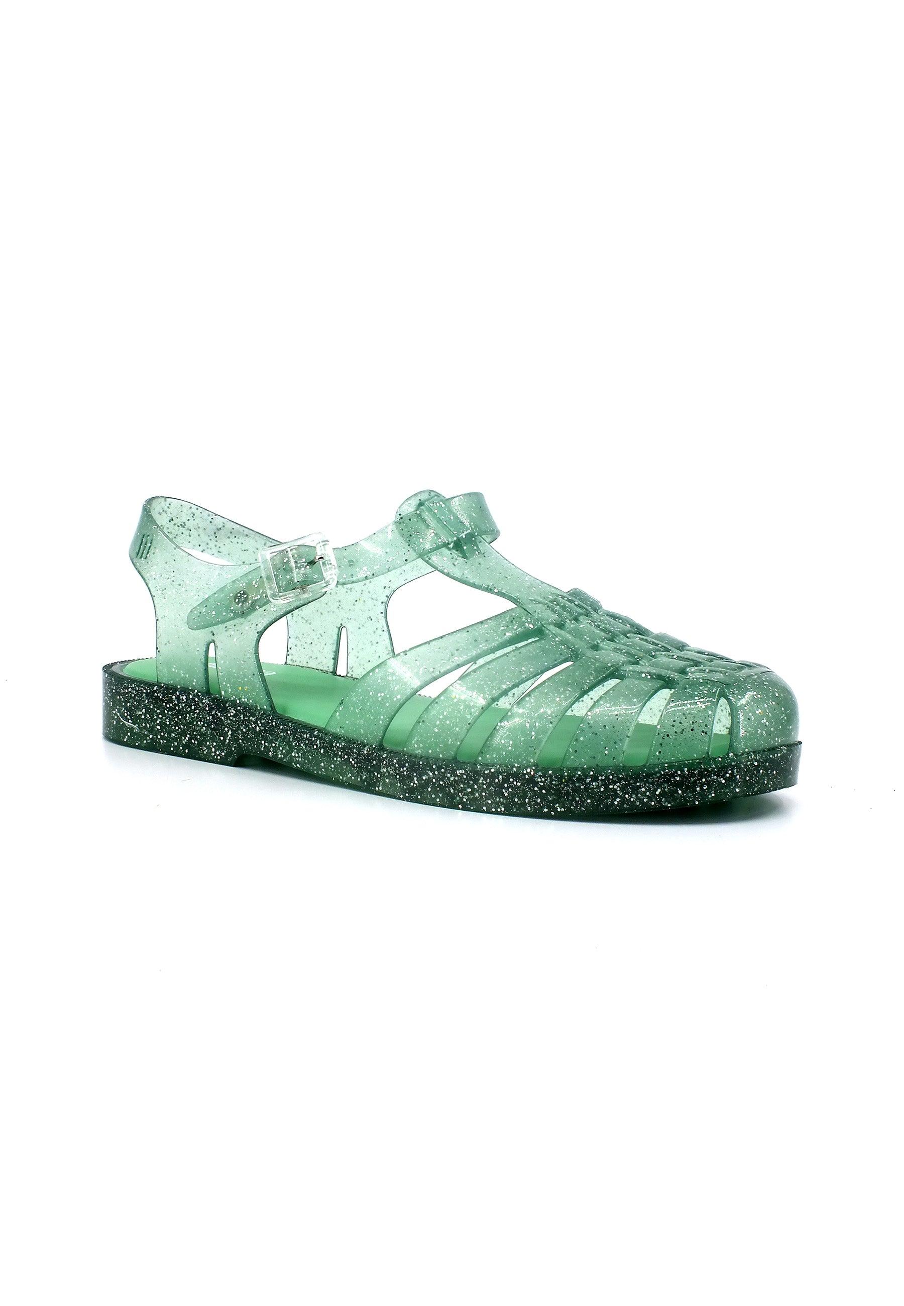 MELISSA Possession Shiny Sandalo Gomma Donna Green Glitter 33520 - Sandrini Calzature e Abbigliamento