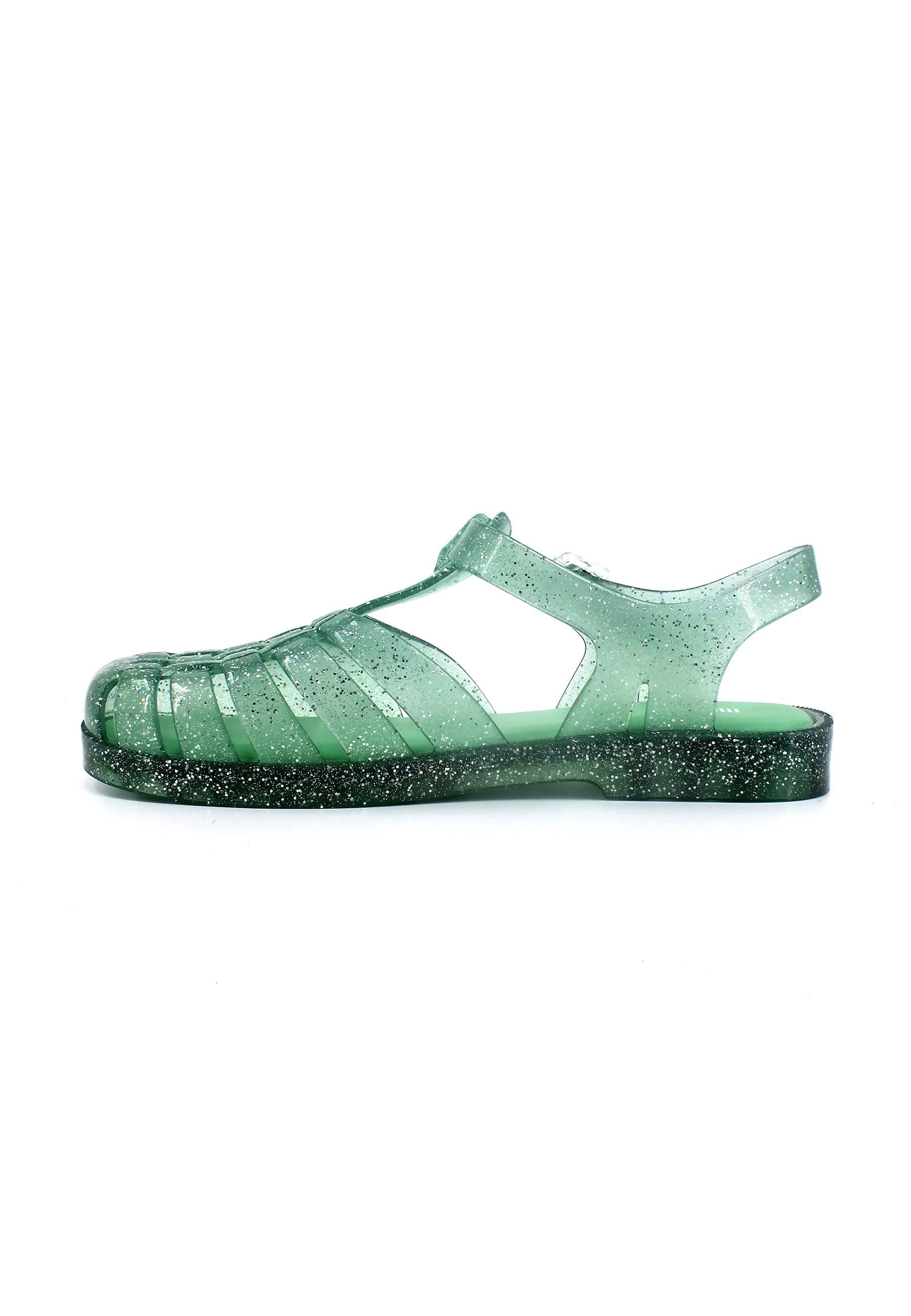 MELISSA Possession Shiny Sandalo Gomma Donna Green Glitter 33520 - Sandrini Calzature e Abbigliamento