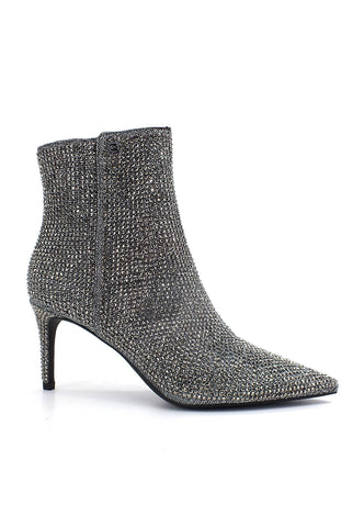 MICHAEL KORS Alina Flex Bootie Stivaletto Tacco Brillantini Donna Anthracite 40F2HNME5D - Sandrini Calzature e Abbigliamento