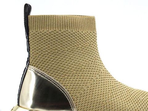 MICHAEL KORS Bodie Bootie Sneaker Stretch Knit Pale Gold 43R2BDFE2D - Sandrini Calzature e Abbigliamento