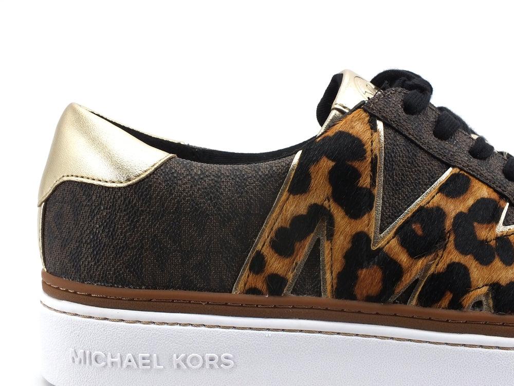 MICHAEL KORS Chapman Lace Up Sneaker Logo Brown 43F1CHFS1B - Sandrini Calzature e Abbigliamento