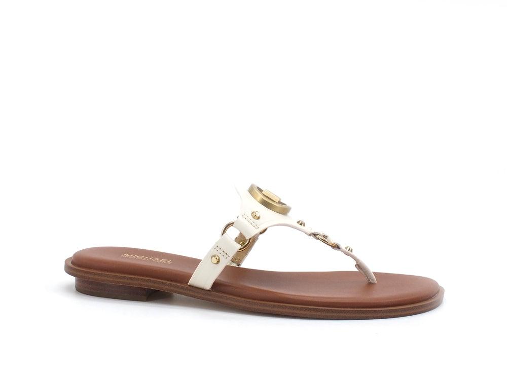 MICHAEL KORS Conway Sandal Infradito Borchie Logo Light Cream 40S1COFA1L - Sandrini Calzature e Abbigliamento