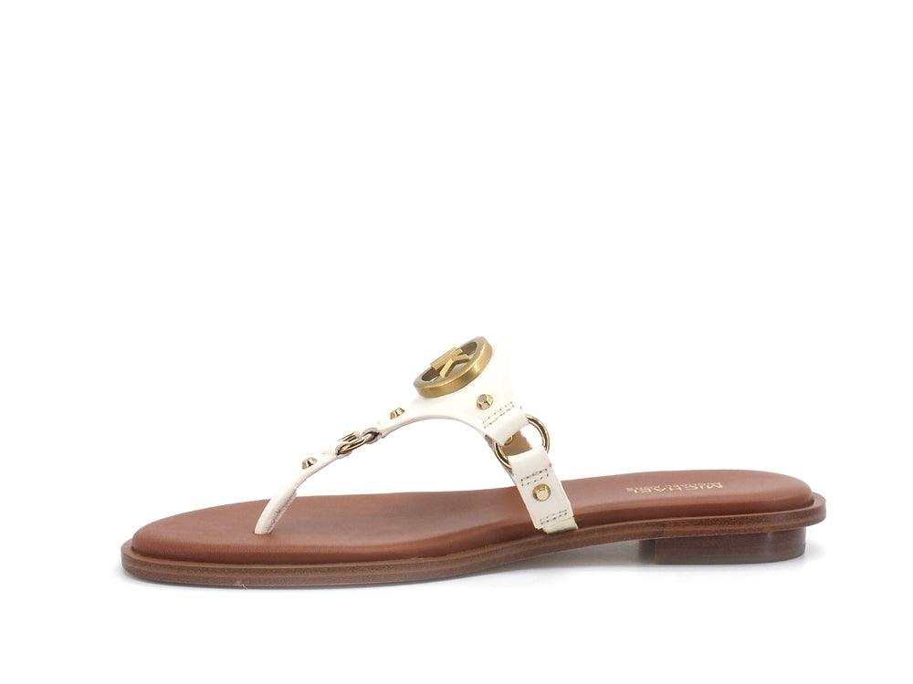 MICHAEL KORS Conway Sandal Infradito Borchie Logo Light Cream 40S1COFA1L - Sandrini Calzature e Abbigliamento