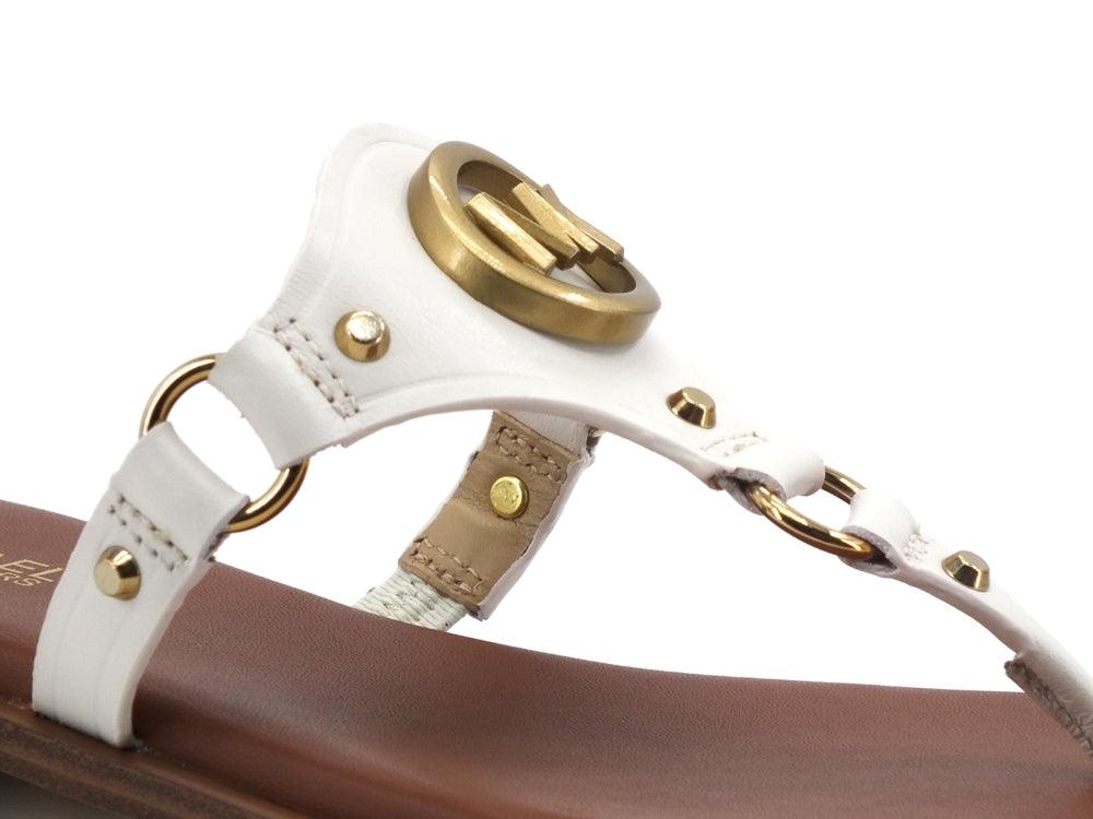 MICHAEL KORS Conway Sandal Infradito Borchie Logo Light Cream 40S1COFA1L - Sandrini Calzature e Abbigliamento