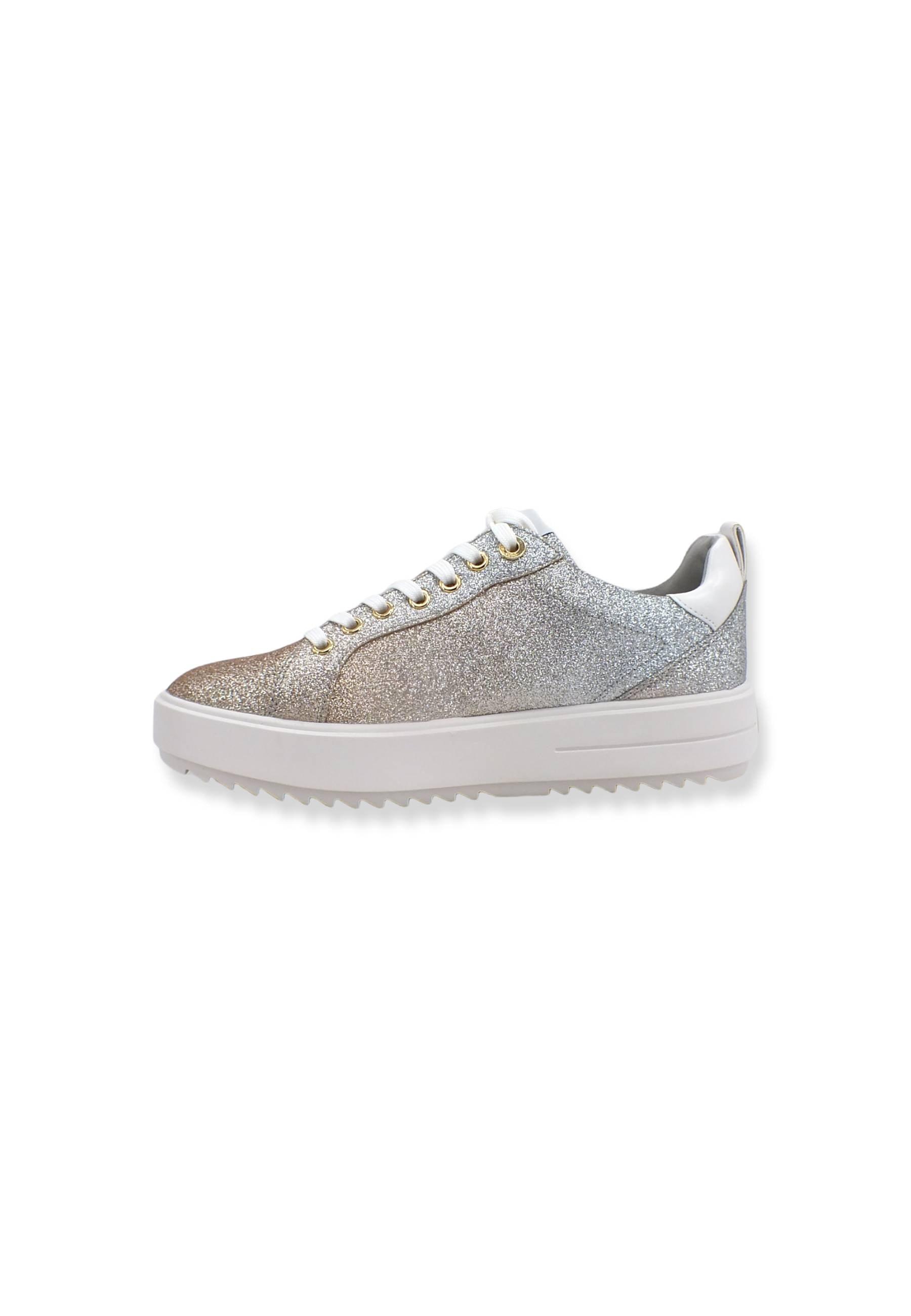 MICHAEL KORS Emmett Lace Up Sneaker Donna Silver PlGold 43T2ETFS1D - Sandrini Calzature e Abbigliamento