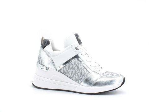 MICHAEL KORS Georgie Trainer Sneaker Metallic Silver 43R2GEFS1B - Sandrini Calzature e Abbigliamento