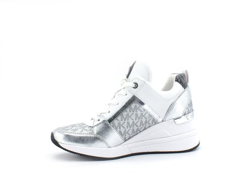 MICHAEL KORS Georgie Trainer Sneaker Metallic Silver 43R2GEFS1B - Sandrini Calzature e Abbigliamento