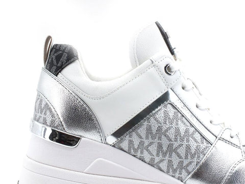 MICHAEL KORS Georgie Trainer Sneaker Metallic Silver 43R2GEFS1B - Sandrini Calzature e Abbigliamento