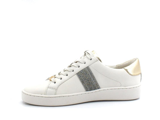 MICHAEL KORS Irving Stripe Lace Up Sneaker Crystal Stone Cream 43S2IRFS2L - Sandrini Calzature e Abbigliamento