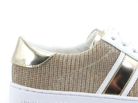 MICHAEL KORS Irving Stripe Lace Up Sneaker Glitter Pale Gold 43R2IRFS2D - Sandrini Calzature e Abbigliamento