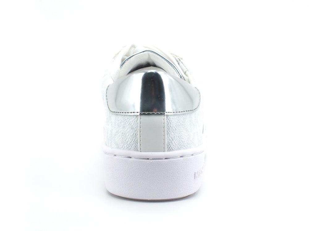MICHAEL KORS Irving Stripe Lace Up Sneaker Metallic Bright White 43R2IRFS1B - Sandrini Calzature e Abbigliamento