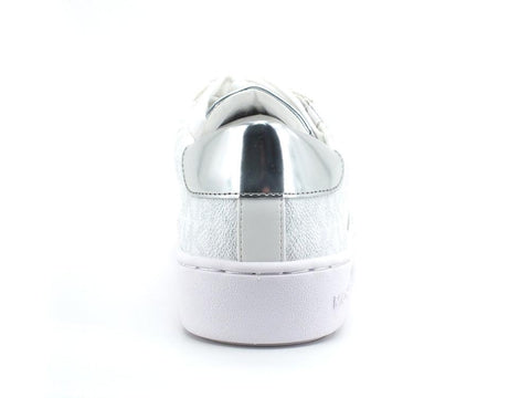 MICHAEL KORS Irving Stripe Lace Up Sneaker Metallic Bright White 43R2IRFS1B - Sandrini Calzature e Abbigliamento