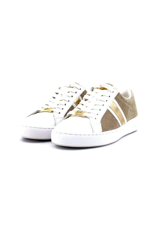 MICHAEL KORS Irving Stripe Sneaker Glitter Donna Pale Gold 43R2IRFS2D - Sandrini Calzature e Abbigliamento