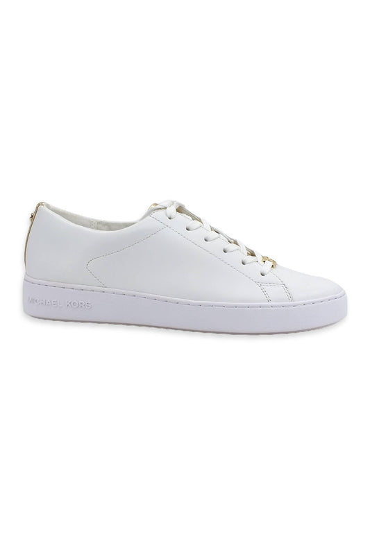 MICHAEL KORS Keaton Sneaker Donna Bianco Pale Gold 43T2KTFS4L - Sandrini Calzature e Abbigliamento