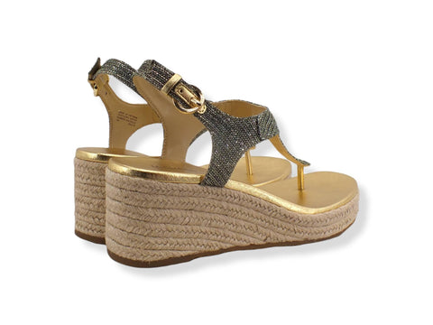 MICHAEL KORS Laney Thong Sandalo Infradito Donna Gold 40S1LAMS1D - Sandrini Calzature e Abbigliamento